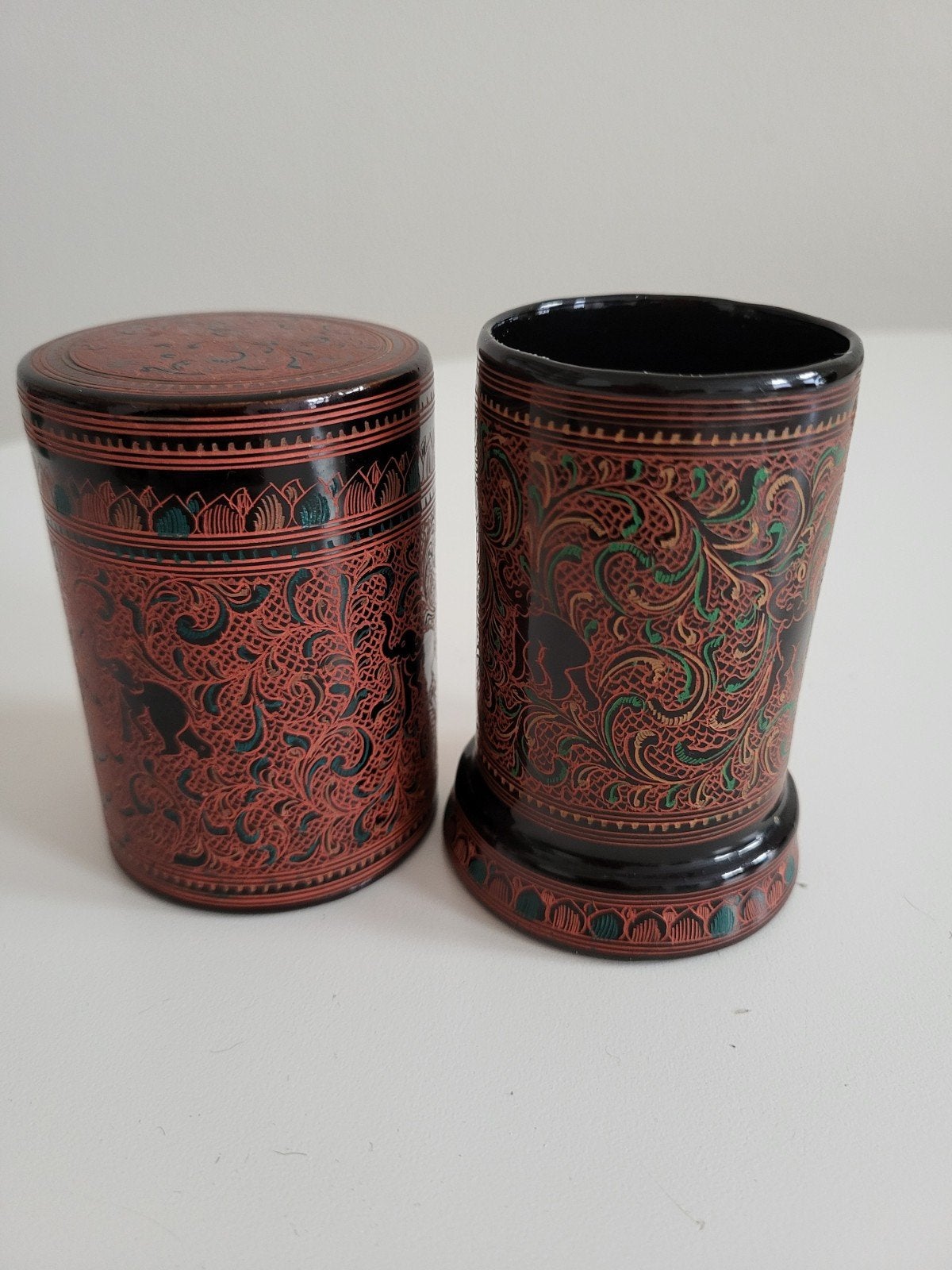 Birmese Beteldoos uit Bagan (Kun-it) - 9,5 cm, Ophalen of Verzenden