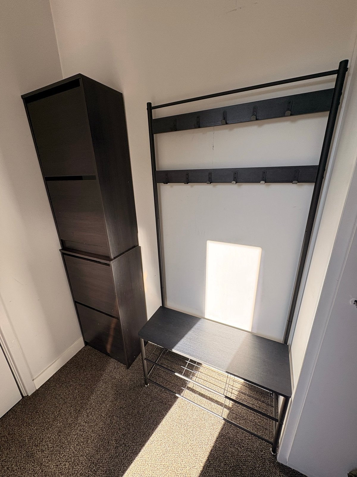 Schoenenkast en kapstok met bankje, Huis en Inrichting, Ophalen, Gebruikt