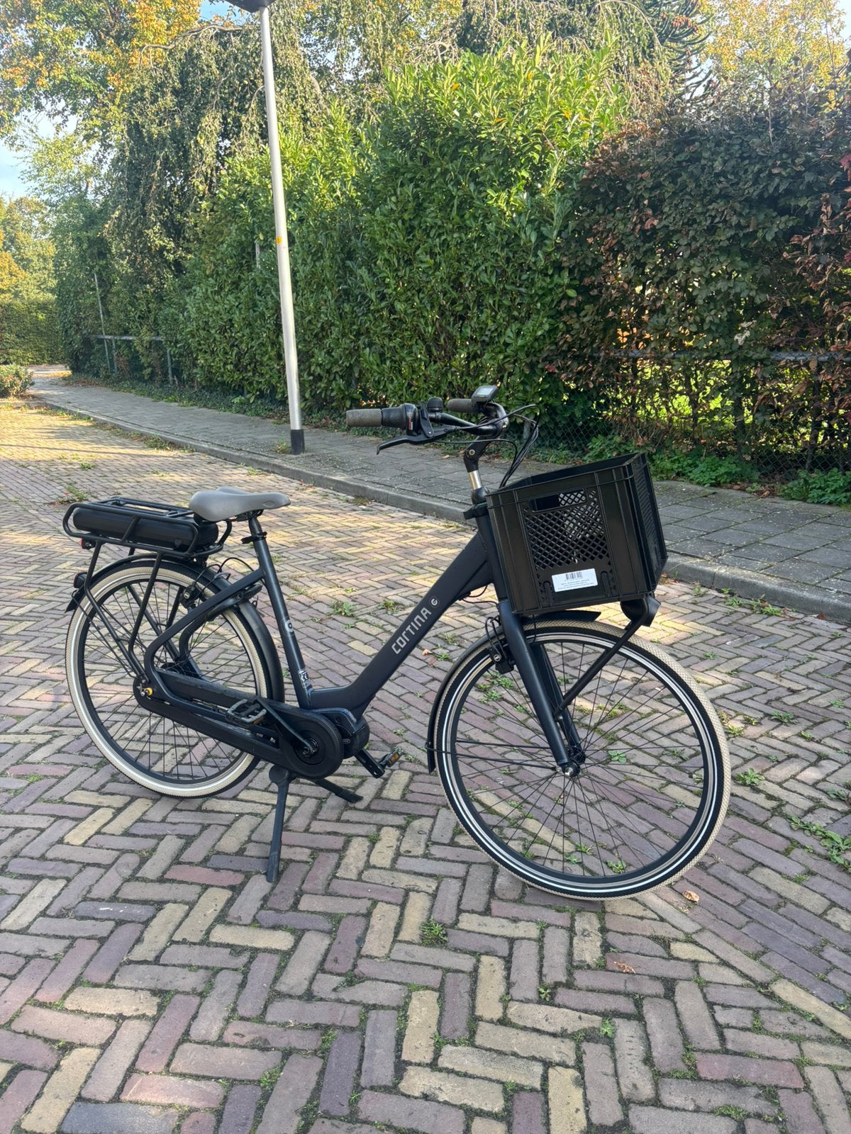 cortina E-common family moederfiets slechts 3567km 450 accu, Ophalen, Gebruikt, Cortina, 50 km per accu of meer