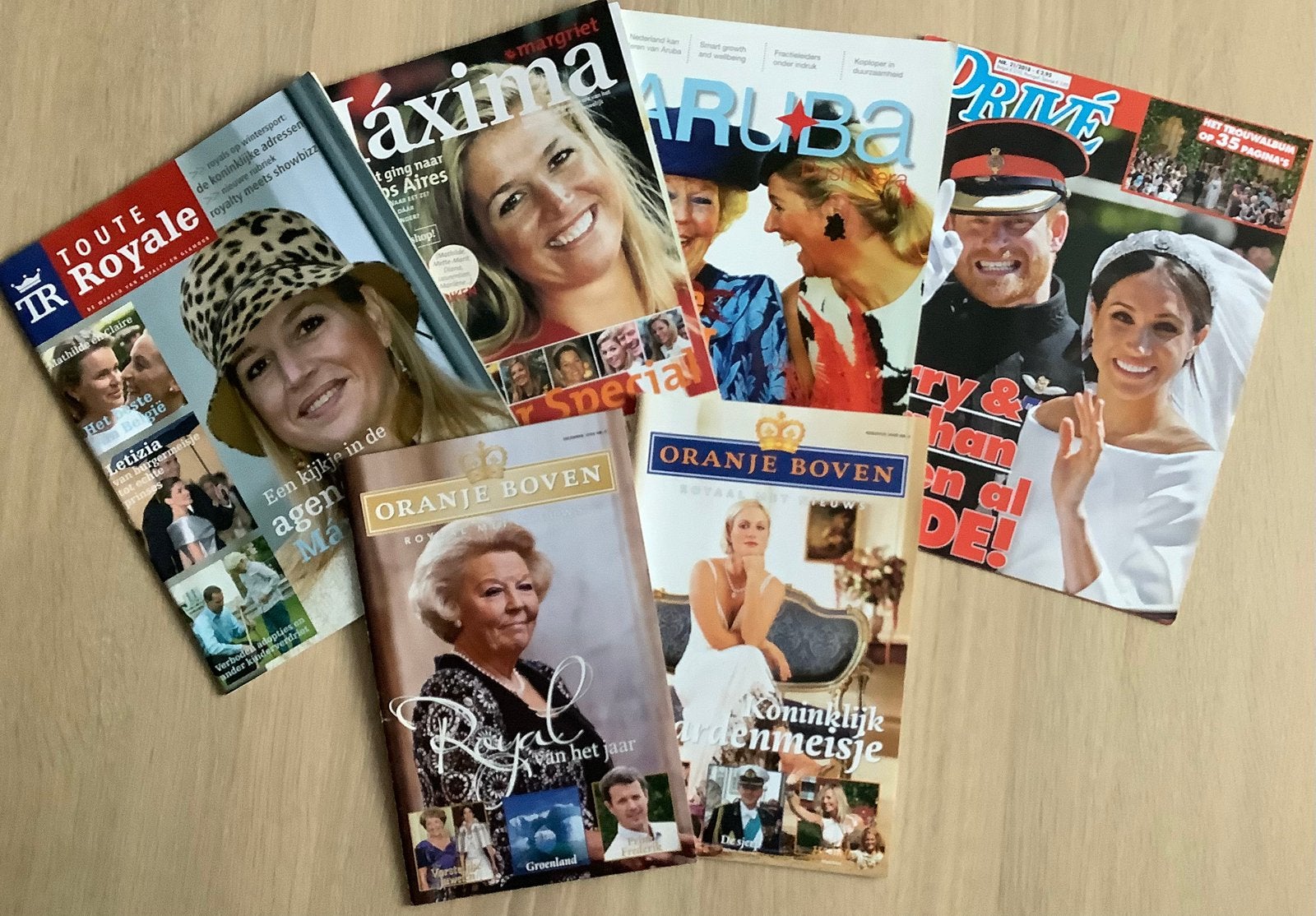 6x: Toute Royale/Maxima v Margriet/Aruba/Oranje Boven/Privé., Ophalen of Verzenden, Tijdschrift of Boek