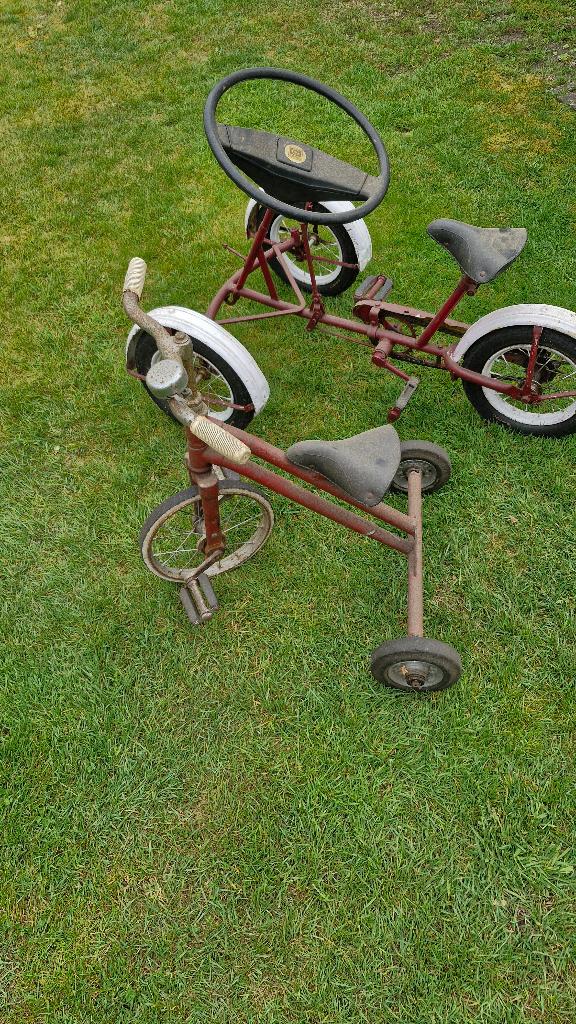 vintage costum made kinder driewielers, Ophalen, Gebruikt, Terugtraprem, Overige merken