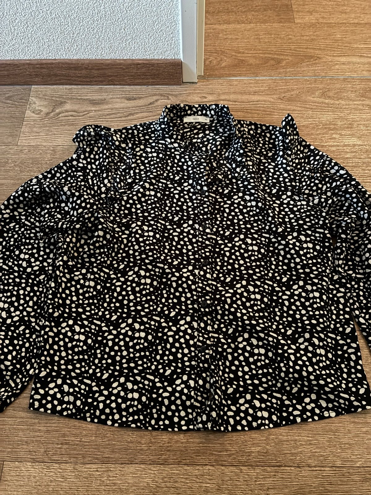 Pigalle Zwart/witte Blouse Maat 40 - Goede Staat, Ophalen of Verzenden, Gedragen, Maat 38/40 (M), Zwart
