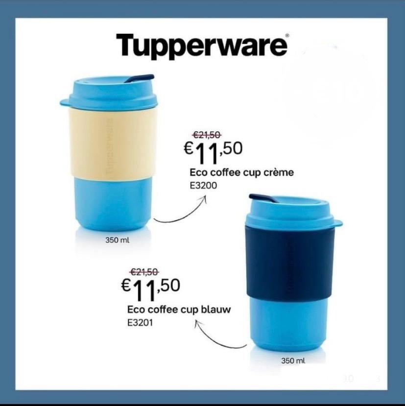 Tupperware Eco coffee cup # 350 ml, Ophalen of Verzenden, Nieuw, Beker of Kan