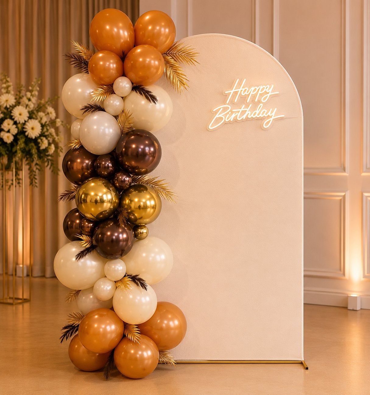 Backdrop beige te huur, Ophalen, Zo goed als nieuw, Verjaardag