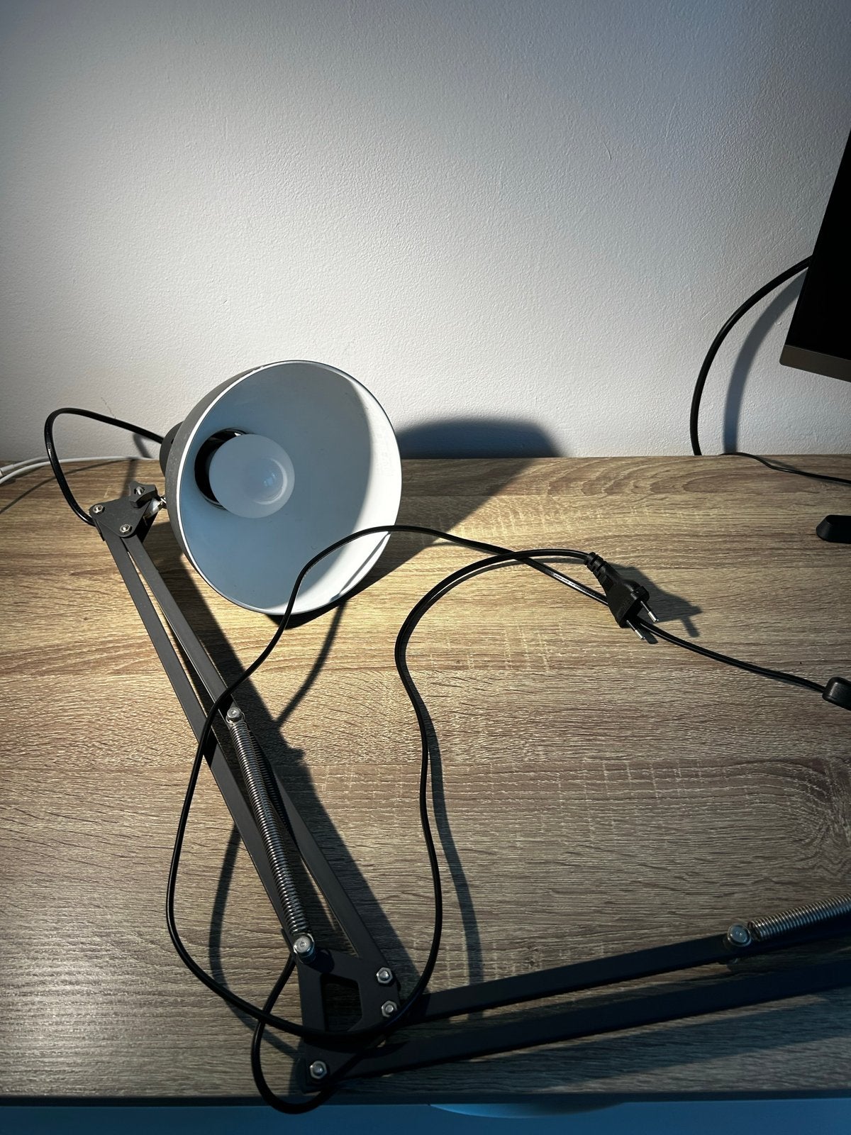 Verstelbare bureaulamp met klem - Zwart IKEA, Ophalen, Gebruikt