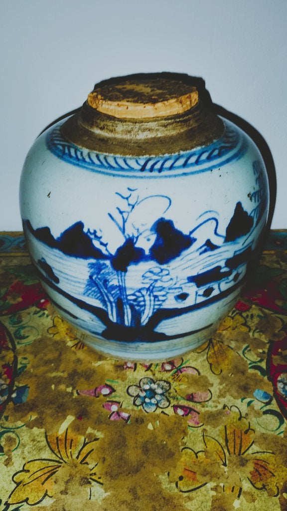 Chinese porseleinen gemberpot Qing dynastie 19e eeuws, Ophalen of Verzenden