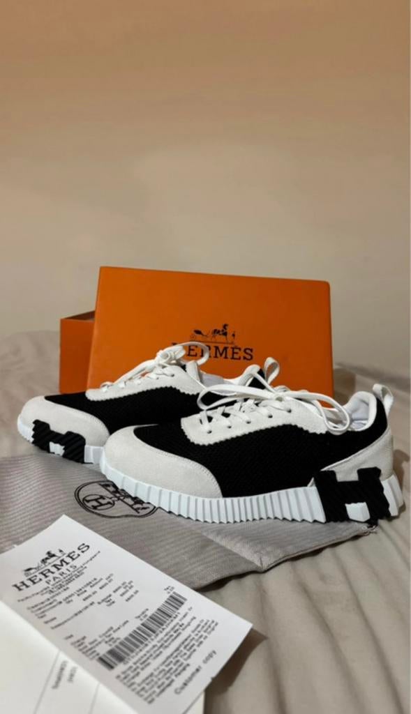 Hermes bouncing sneakers, Verzenden, Zo goed als nieuw, Zwart