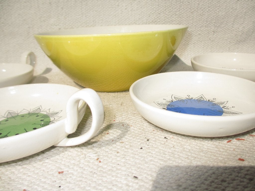SET Villeroy & Boch schaaltjes jaren 50, Ophalen of Verzenden