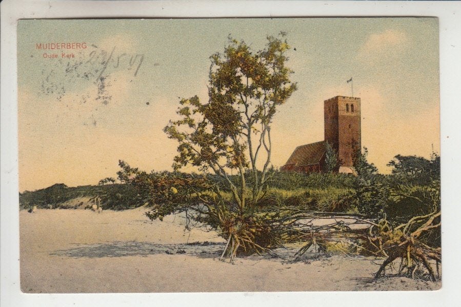 Muiderberg, Oude Kerk, Ophalen of Verzenden, Voor 1920, Gelopen, Noord-Holland