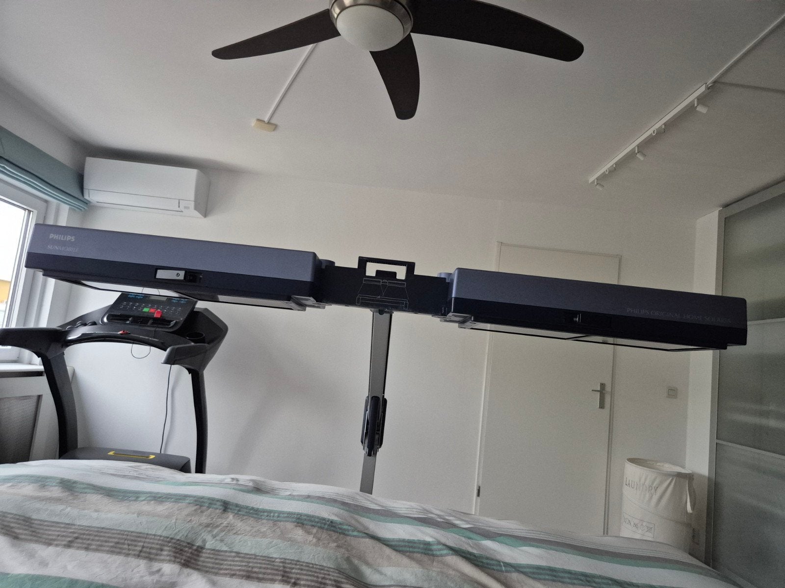 Philips HB 863 Sunmobile/Home solaria, Ophalen of Verzenden, Gebruikt, Zonnebank enkelzijdig, Minder dan 10 lampen