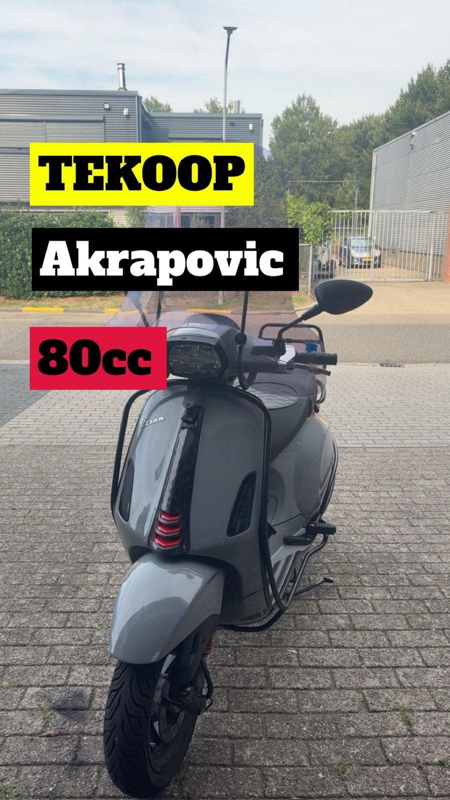 Vespa Sprint 80cc Akrapovic - Nardo, Fietsen en Brommers, Ophalen of Verzenden, Gebruikt, Benzine, Overige modellen
