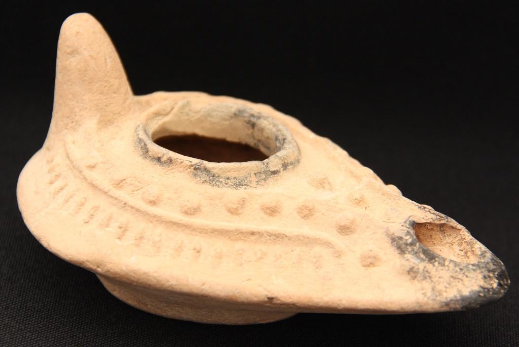 Islamitisch aardewerk olielamp, 7e/8e eeuw na Chr., Antiek en Kunst, Antiek | Keramiek en Aardewerk, Ophalen of Verzenden