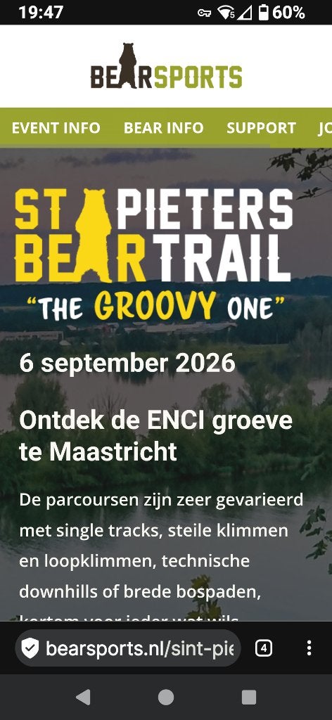 Tickets Trailrun St. Pietersbear 25km, Drie personen of meer, September