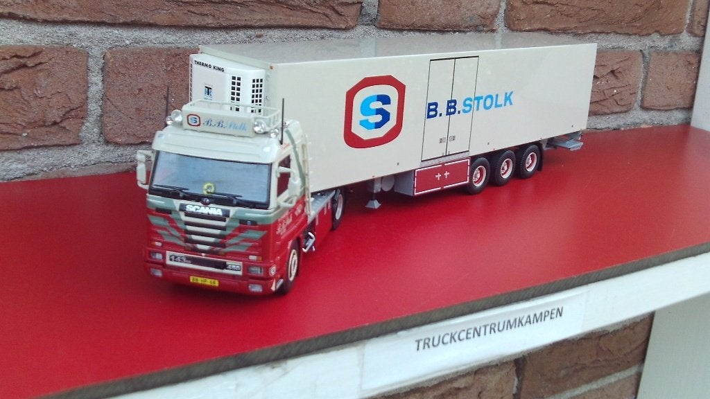 Tekno  Scania  143 - 450  van  BB - Stolk., Hobby en Vrije tijd, Modelauto's | 1:50, Ophalen of Verzenden, Nieuw, Bus of Vrachtwagen