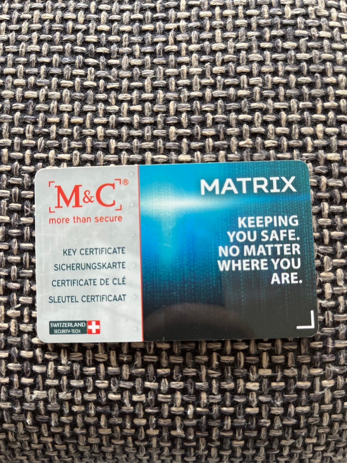 M&C Matrix Cilinderslotenset met 6 Gelijk Sluitende Sleutels, Ophalen, Gebruikt, Overige materialen, Slot