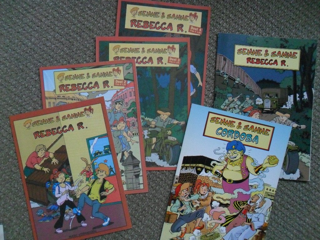 Senne en Sanne (MarcVerhaegen): 4x bijlage Rebecca + Cordoba, Meerdere stripboeken, Ophalen of Verzenden, Zo goed als nieuw