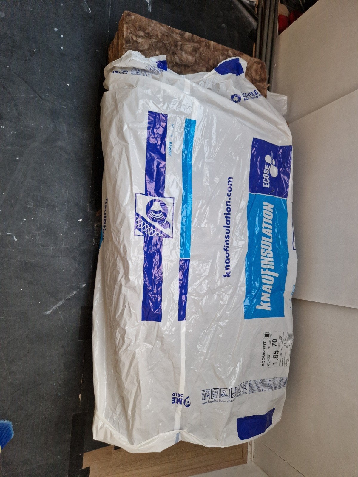 Knauf Acoustifit Glaswol Isolatieplaten - 70mm dik, Ophalen, 4 tot 8 cm, Vloerisolatie, Nieuw