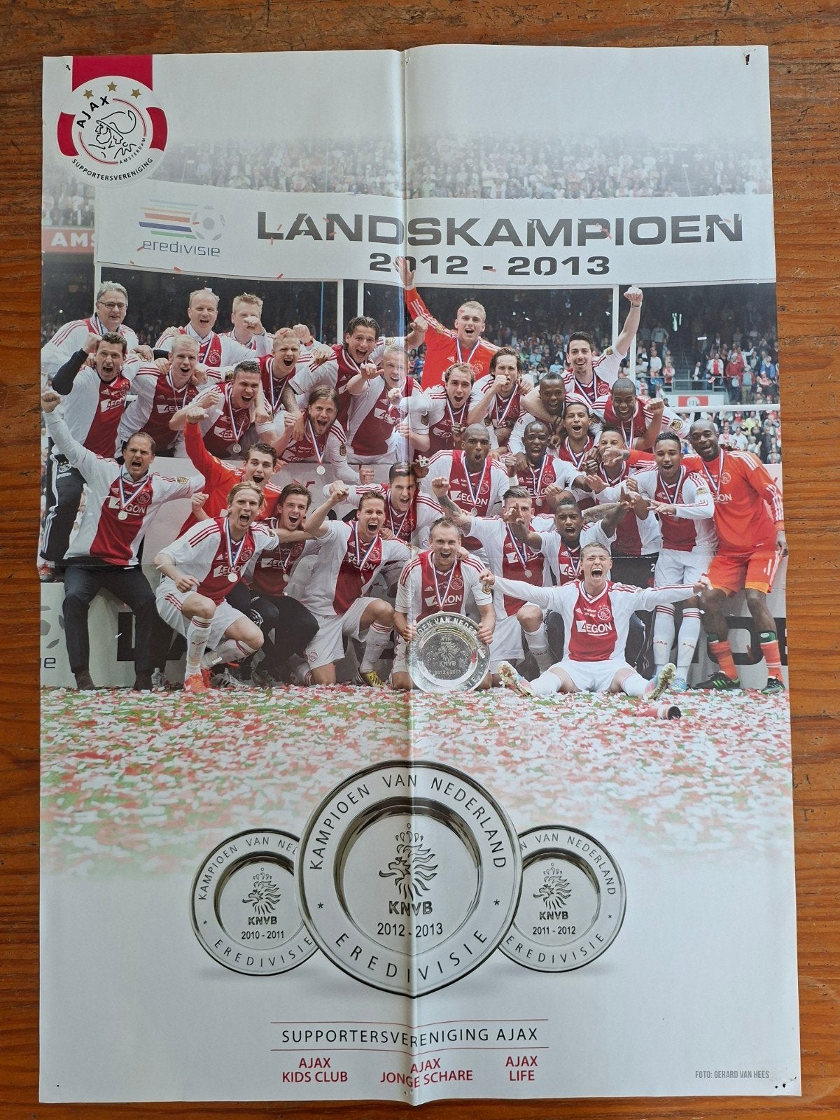 Ajax Landskampioen 2012-2013 Poster, Ophalen of Verzenden, Gebruikt, Ajax, Poster, Plaatje of Sticker