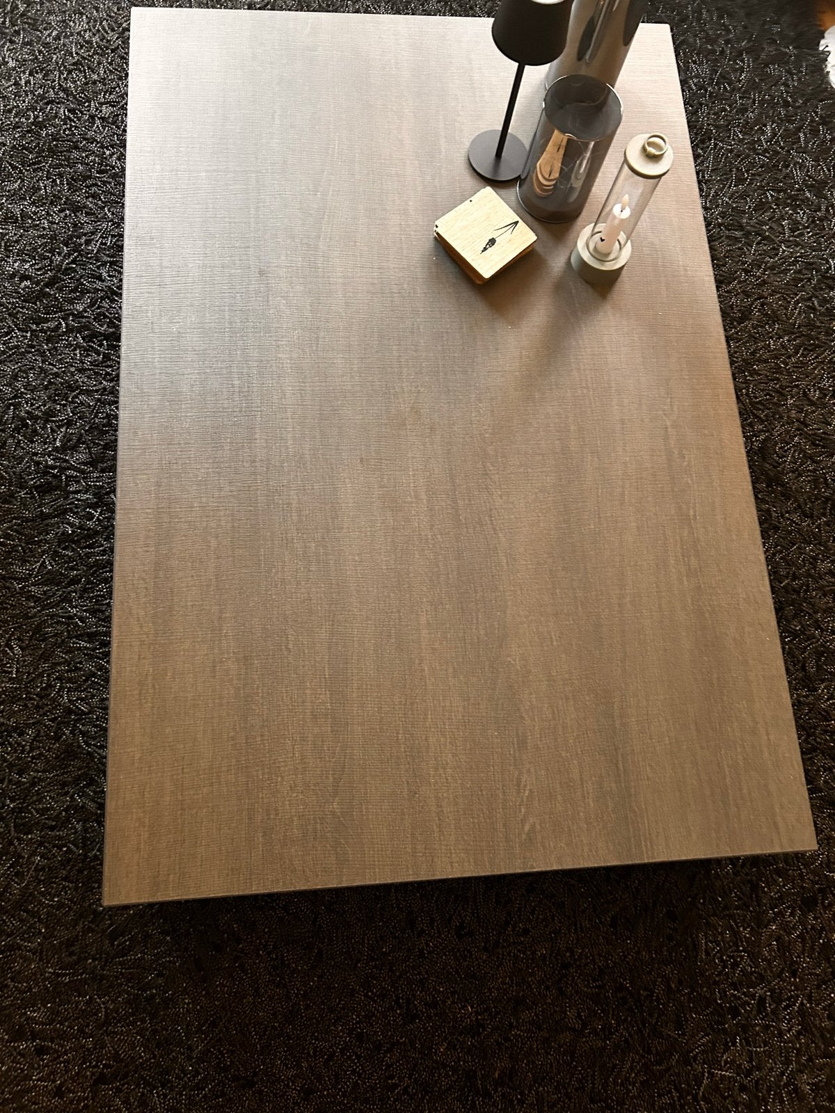 Moderne salontafel met 4 pootjes, Ophalen, Gebruikt, 100 tot 150 cm, 50 tot 100 cm