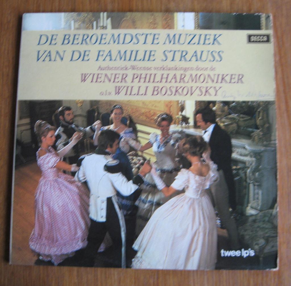 Beroemdste muziek familie Strauss Wiener Philharmoniker, Gebruikt, Ophalen of Verzenden, Romantiek, 12 inch