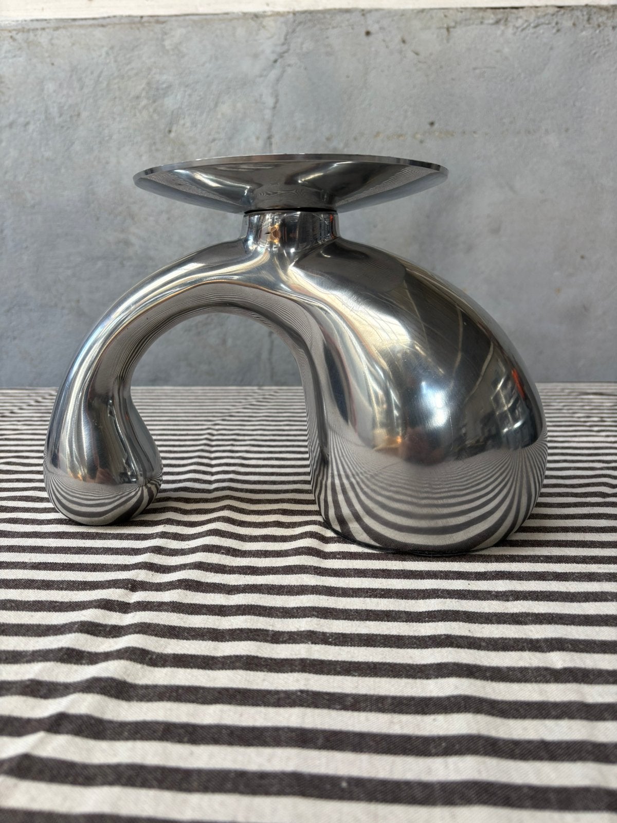 BOB aluminium kandelaar 'Druppel, Huis en Inrichting, Ophalen of Verzenden, Gebruikt, Metaal, Vintage