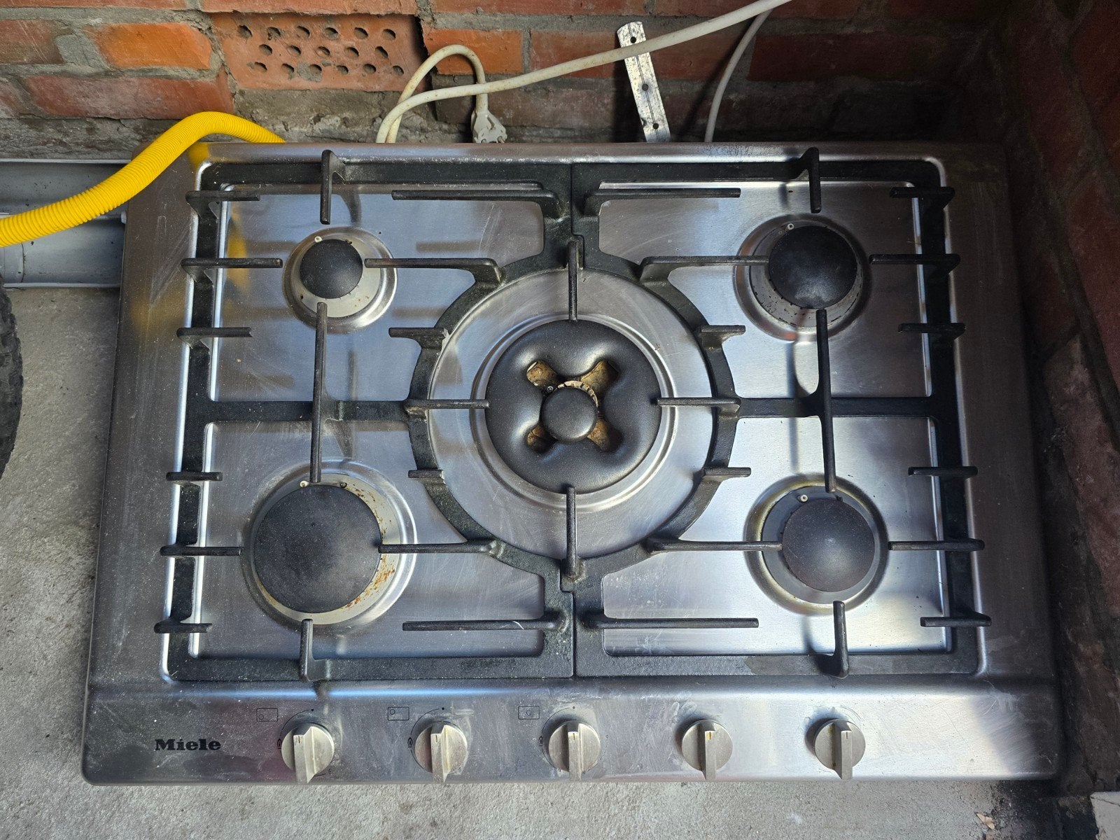 miele 5 pits gastel inbouw, Witgoed en Apparatuur, Ophalen, Gebruikt, Inbouw, Gas