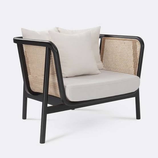 Prachtige loods 5 fauteuil, Huis en Inrichting, Ophalen, Gebruikt, 50 tot 75 cm, Riet of Rotan