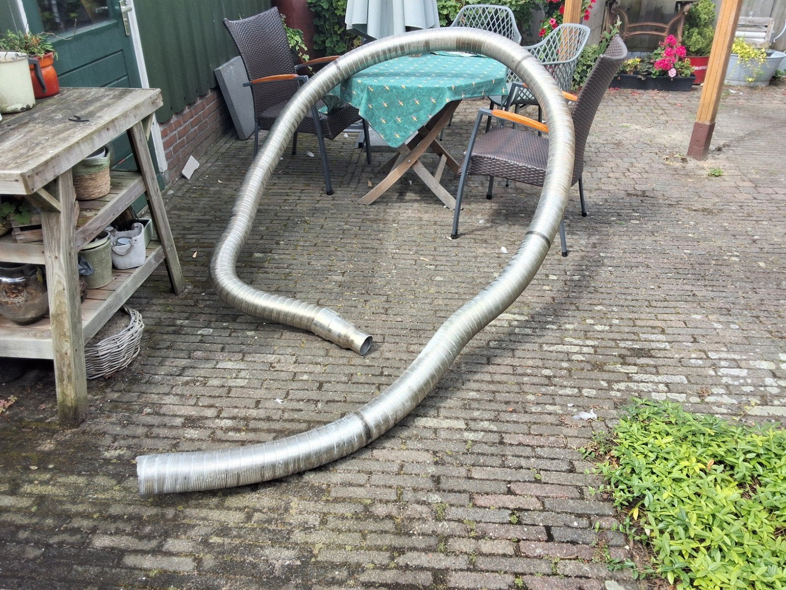 Aluminium flexibele buis 5 meter, diameter 100 mm, Ophalen