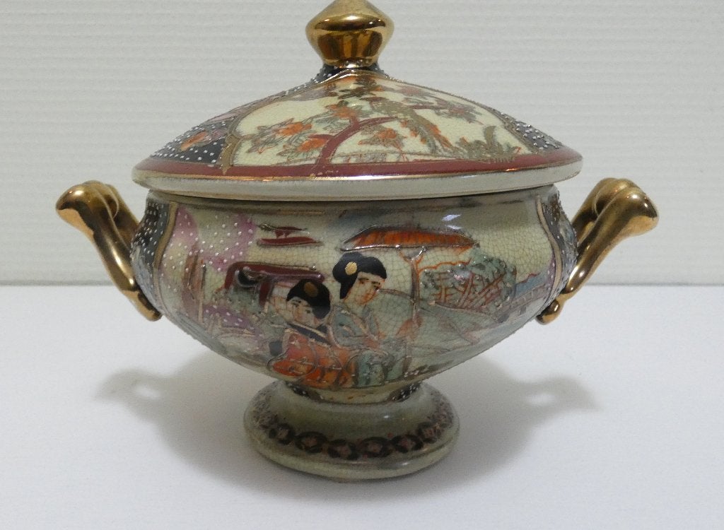 China -Satsuma- kleine terrine met deksel [2090-B], Antiek en Kunst, Ophalen of Verzenden