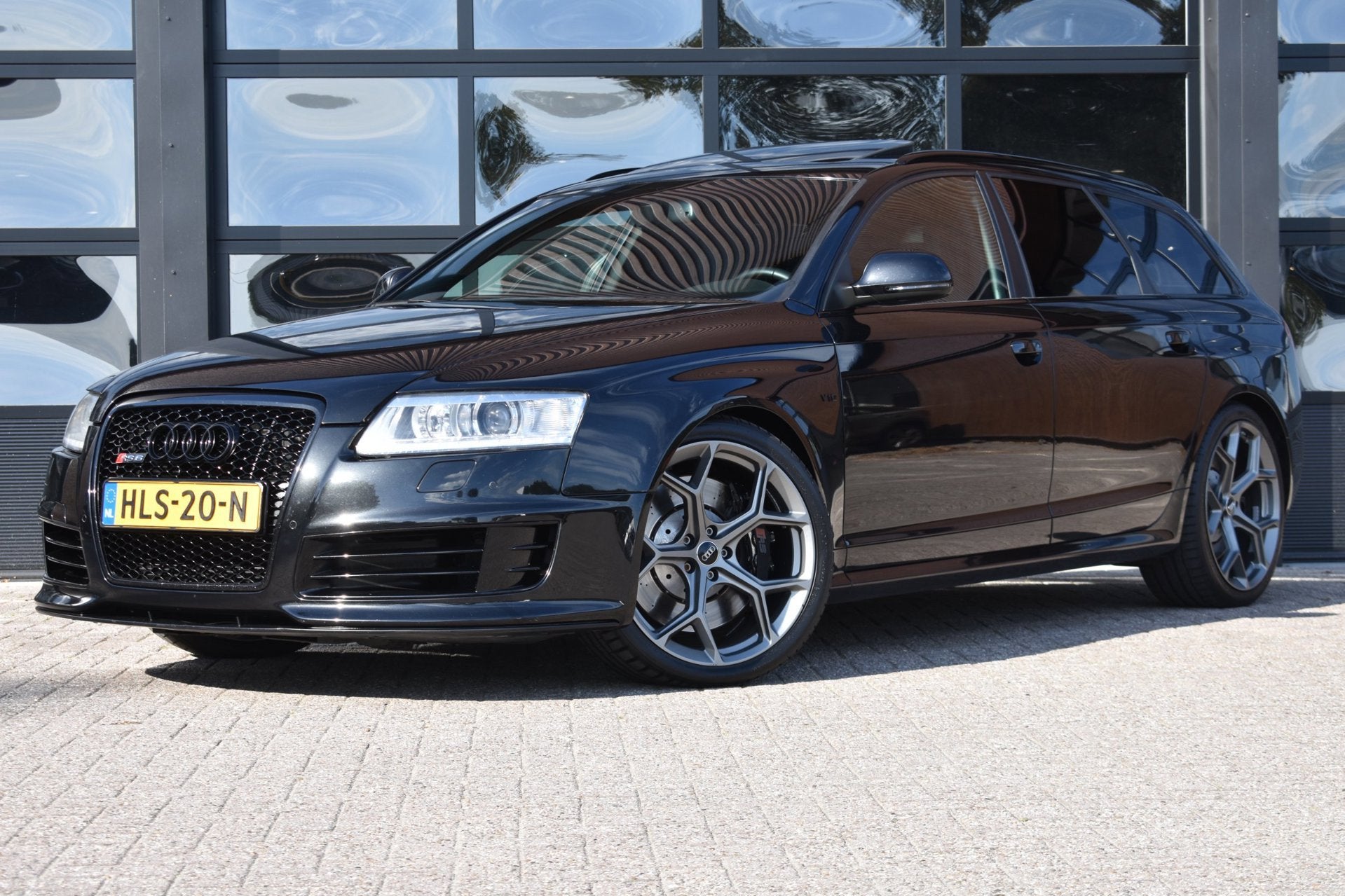 Audi A6 Avant 5.0 TFSI RS 6 V10 580pk '08 Leder Clima Navi C, Auto's, Automaat, Gebruikt, Zwart, Leder