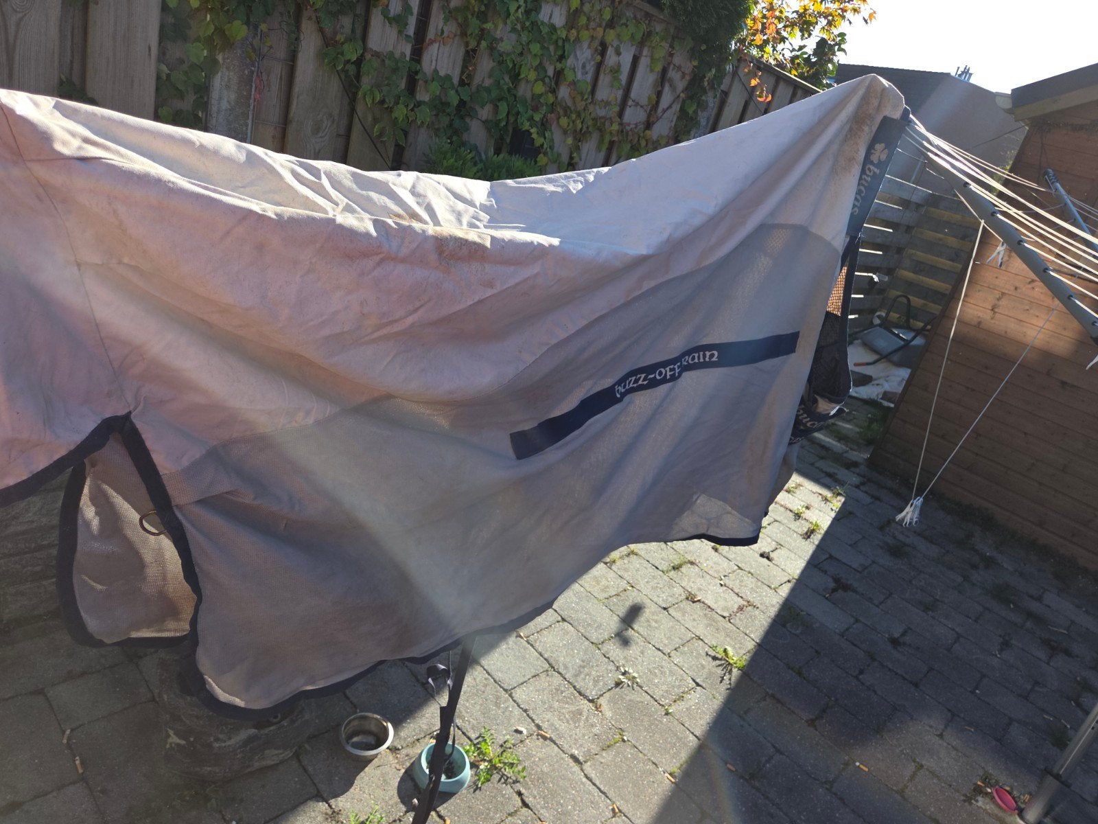 bucas buzz off rain maat 198, Gebruikt, Ophalen of Verzenden, Zilver, Regendeken