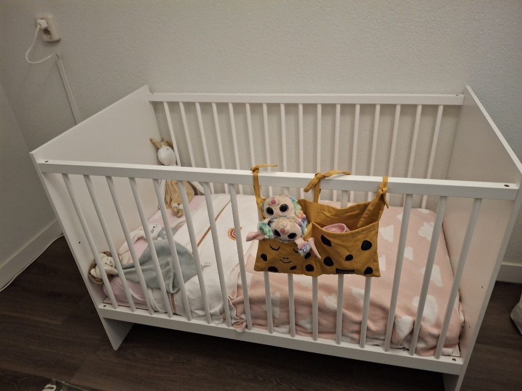 Baby ledikant wit, Ophalen, Zo goed als nieuw, Ledikant