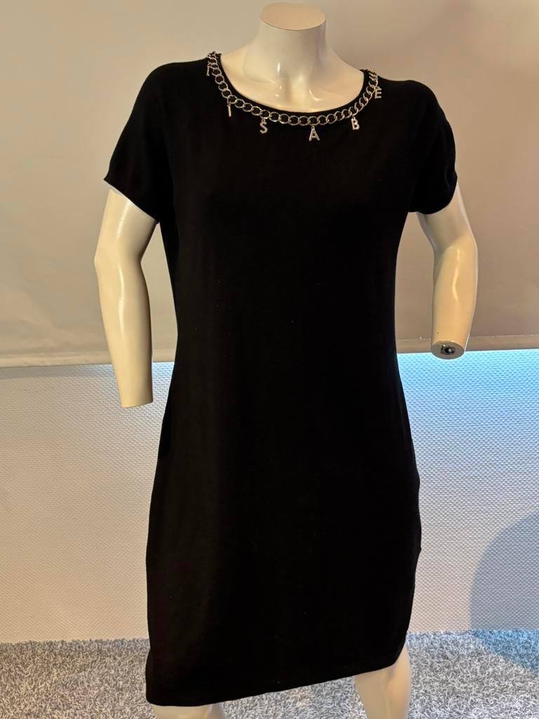 Elisabetta franchi jurk met losse letters maat it 44. L, Zwart, Maat 42/44 (L), Ophalen of Verzenden, Zo goed als nieuw
