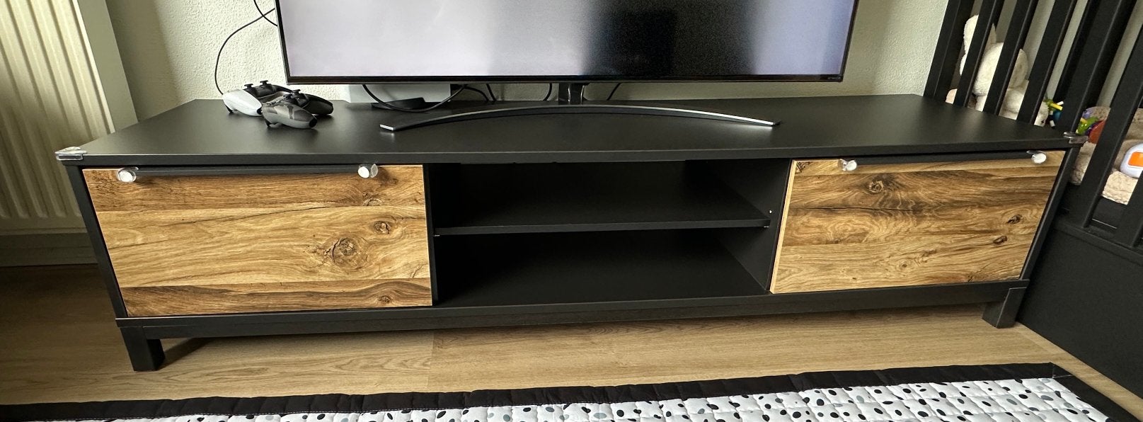 Tv meubel, Huis en Inrichting, Kasten | Televisiemeubels, Ophalen, 150 tot 200 cm, Zo goed als nieuw, Minder dan 100 cm