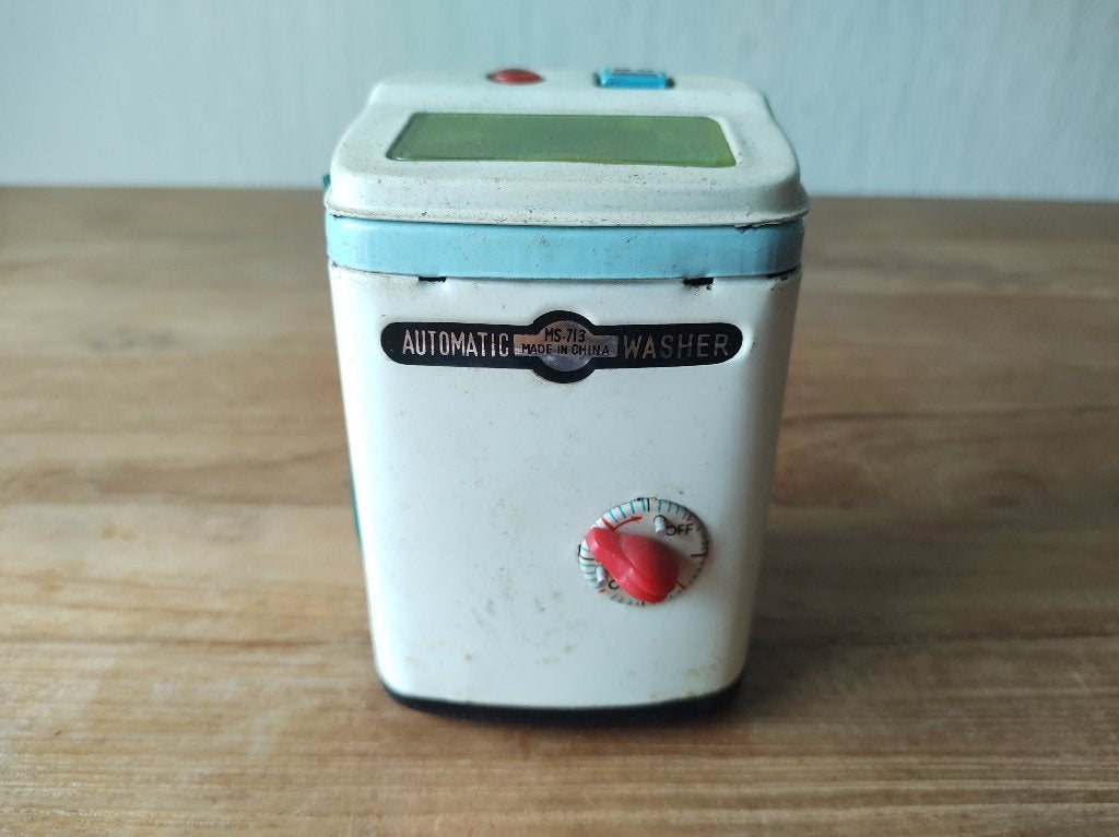 Oud blikken opwind speelgoed wasmachine, Ophalen of Verzenden