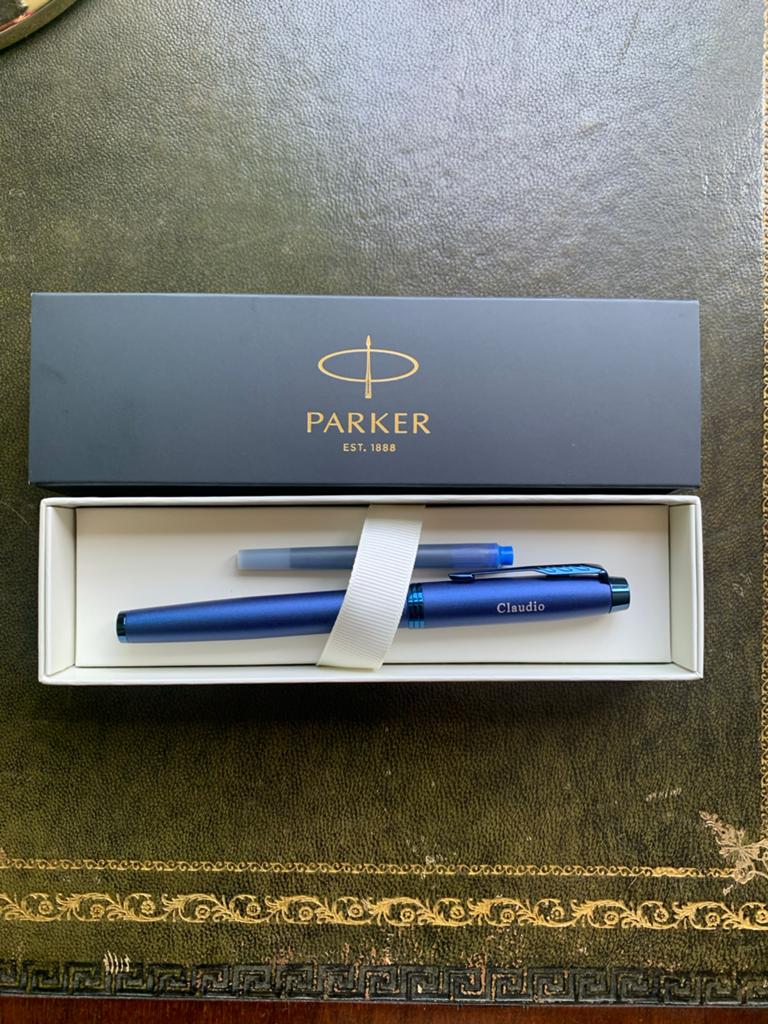 Parker IM monochrome Blue Vulpen, Ophalen of Verzenden, Nieuw