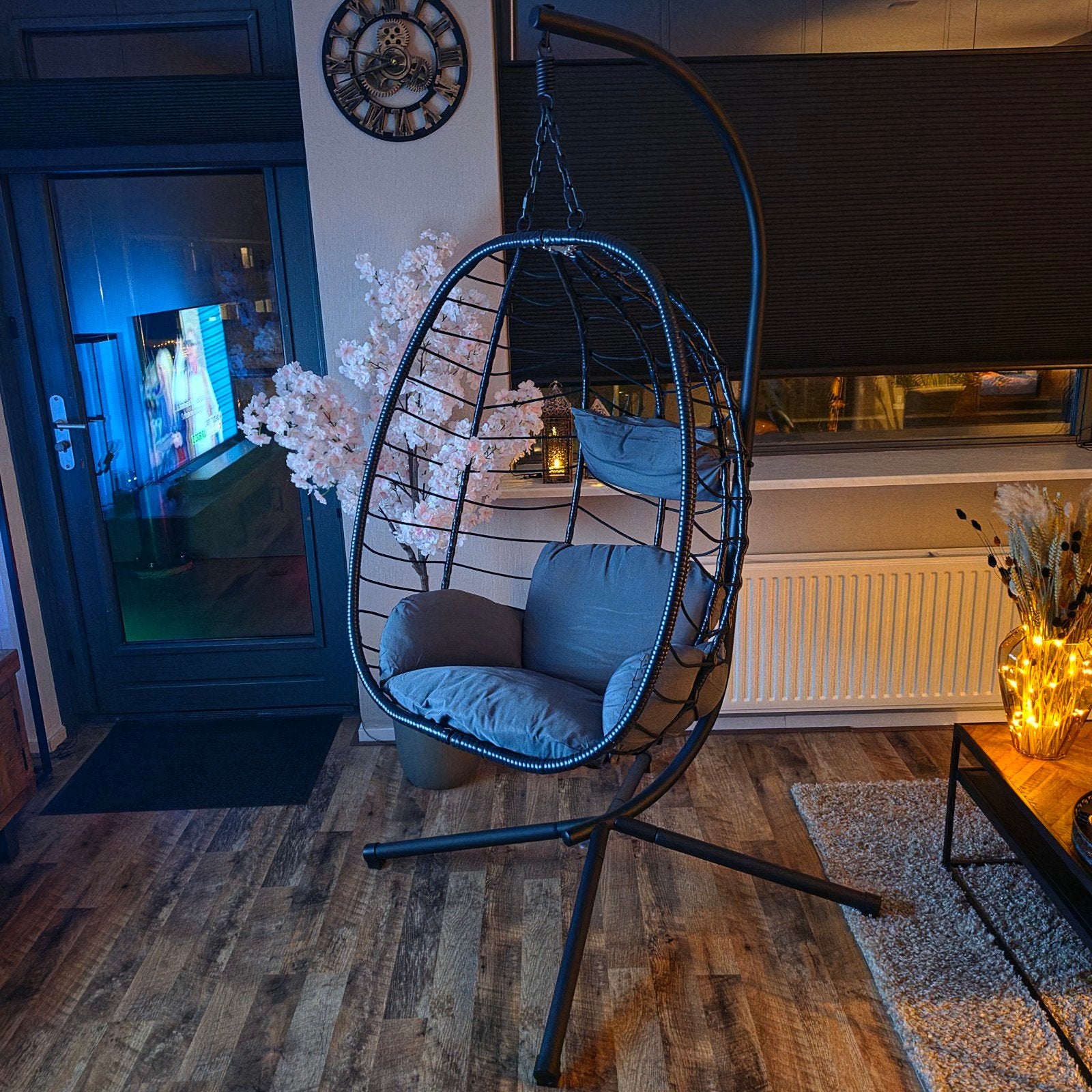 Lifa Garden Hangstoel, Ophalen, Zwart, Zo goed als nieuw, Eén