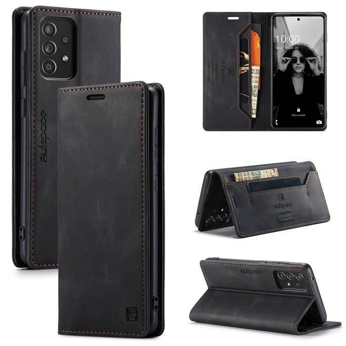 Luxe Flip Case met Kaarthouder voor Galaxy A52 /A52s _ Zwart, Verzenden, Nieuw, Hoesje of Tasje