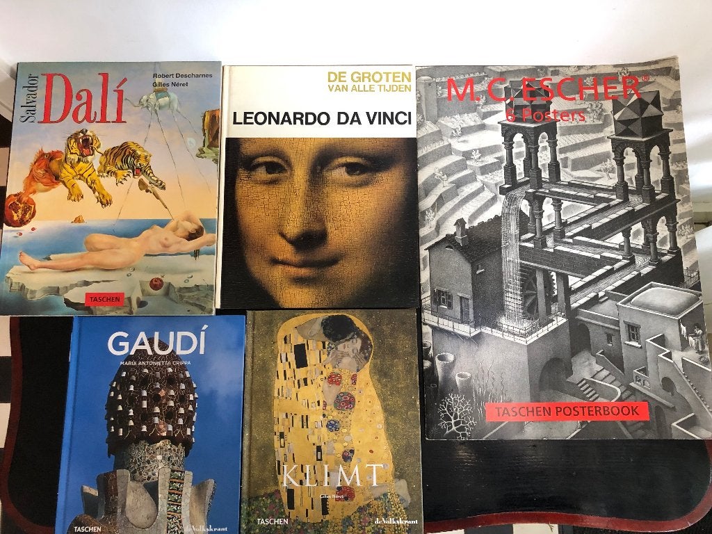 Set van 5 boeken Escher, Dali, da Vinci, Ophalen of Verzenden, Gelezen