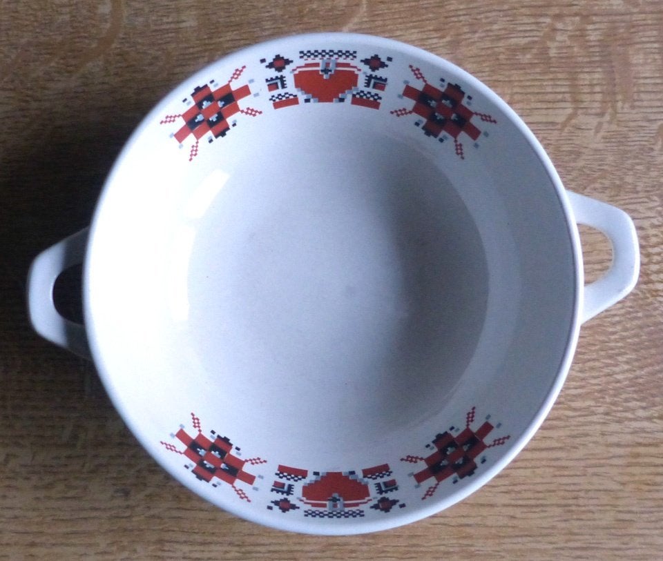 Villeroy & Boch vintage soepkom folklore decor Fontainebleau, Gebruikt, Villeroy & Boch, Ophalen of Verzenden, Kom(men)