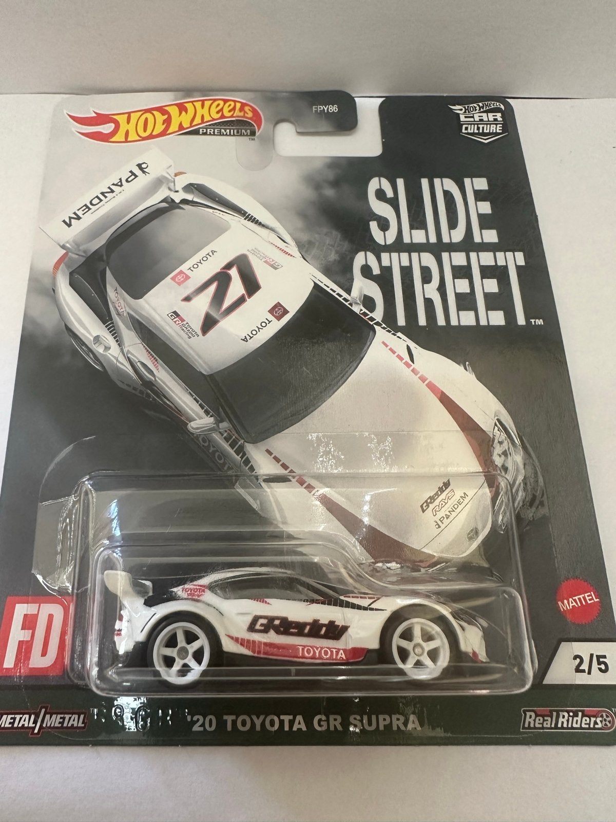 Hot Wheels Premium '20 Toyota GR Supra Slide Street, Hobby en Vrije tijd, Modelauto's | 1:43, Ophalen of Verzenden, Nieuw, Auto