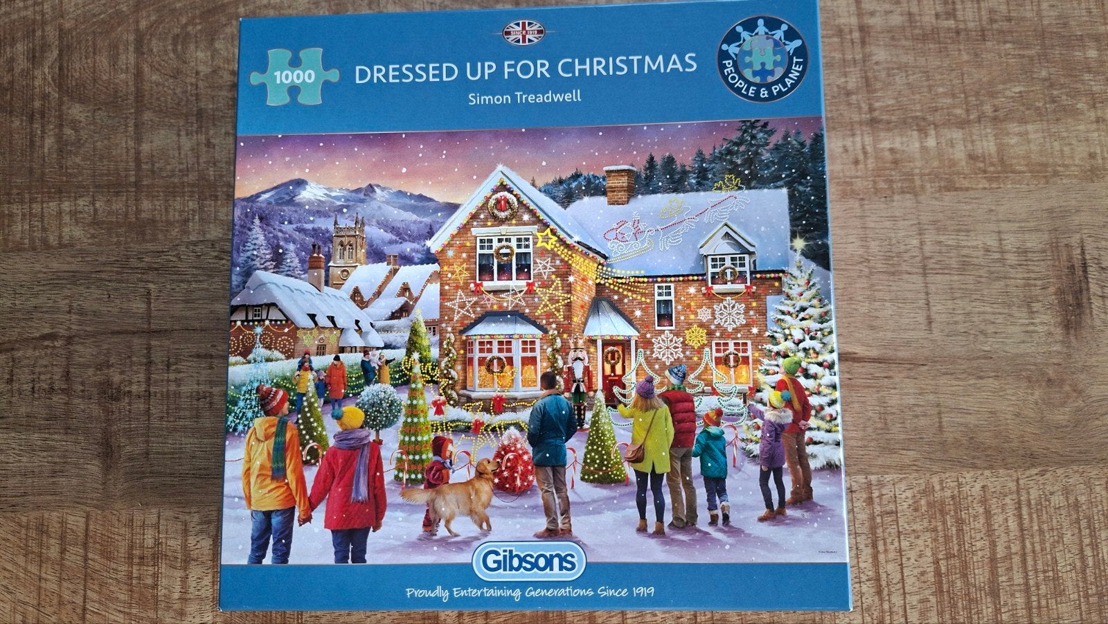 Gibsons puzzel: Dressed up for Christmas (1000 stukjes), Ophalen of Verzenden, 500 t/m 1500 stukjes, Zo goed als nieuw, Legpuzzel