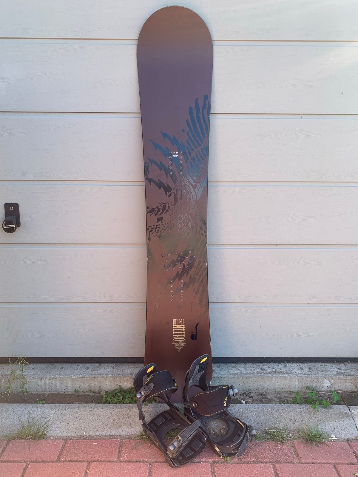 Nitro Snowboard 158 met bindingen, Sport en Fitness, Ophalen of Verzenden, Gebruikt, Board