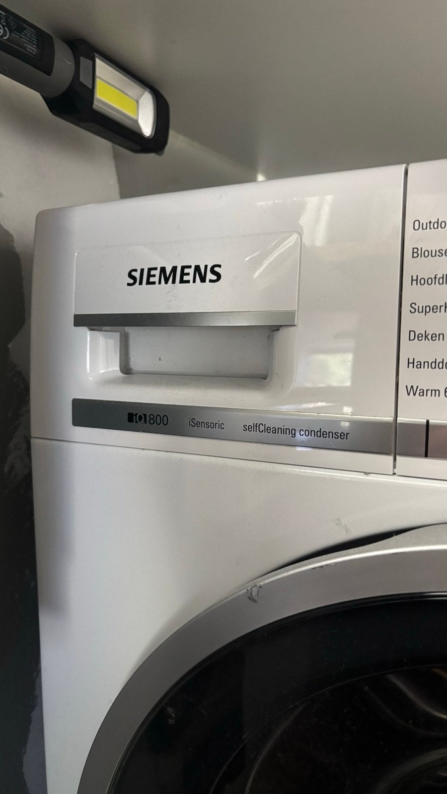 Siemens iQ800 iSensoric SelfCleaning Condenser Droger, Witgoed en Apparatuur, Wasdrogers, Ophalen, Gebruikt, 8 tot 10 kg, 85 tot 90 cm
