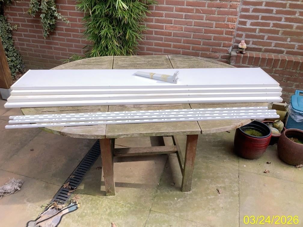 Hangrek 4 planken groot incl. ophanging, Ophalen, Gebruikt