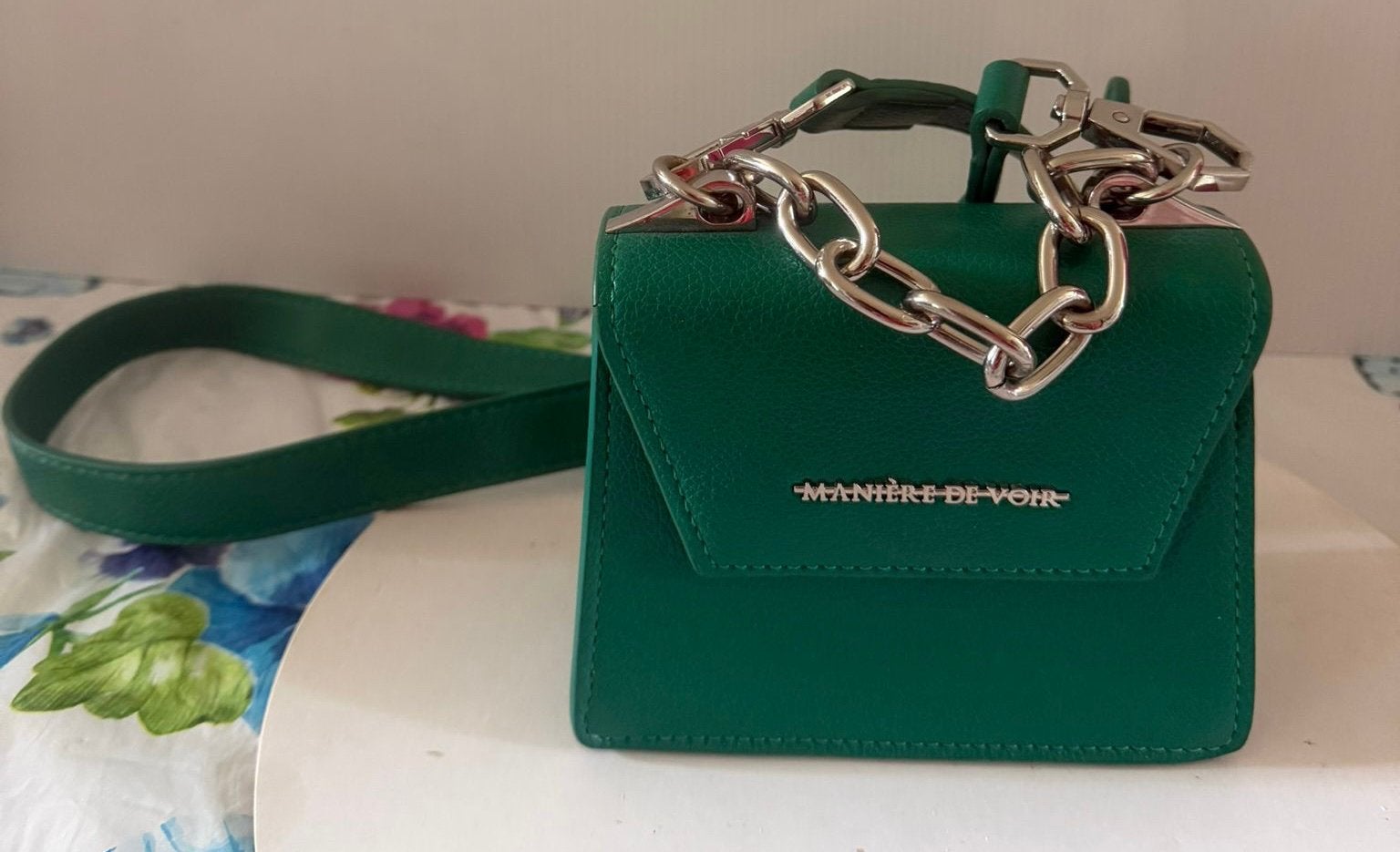Maniere de voir - groene mini tas, Ophalen of Verzenden, Zo goed als nieuw, Groen, Schoudertasje