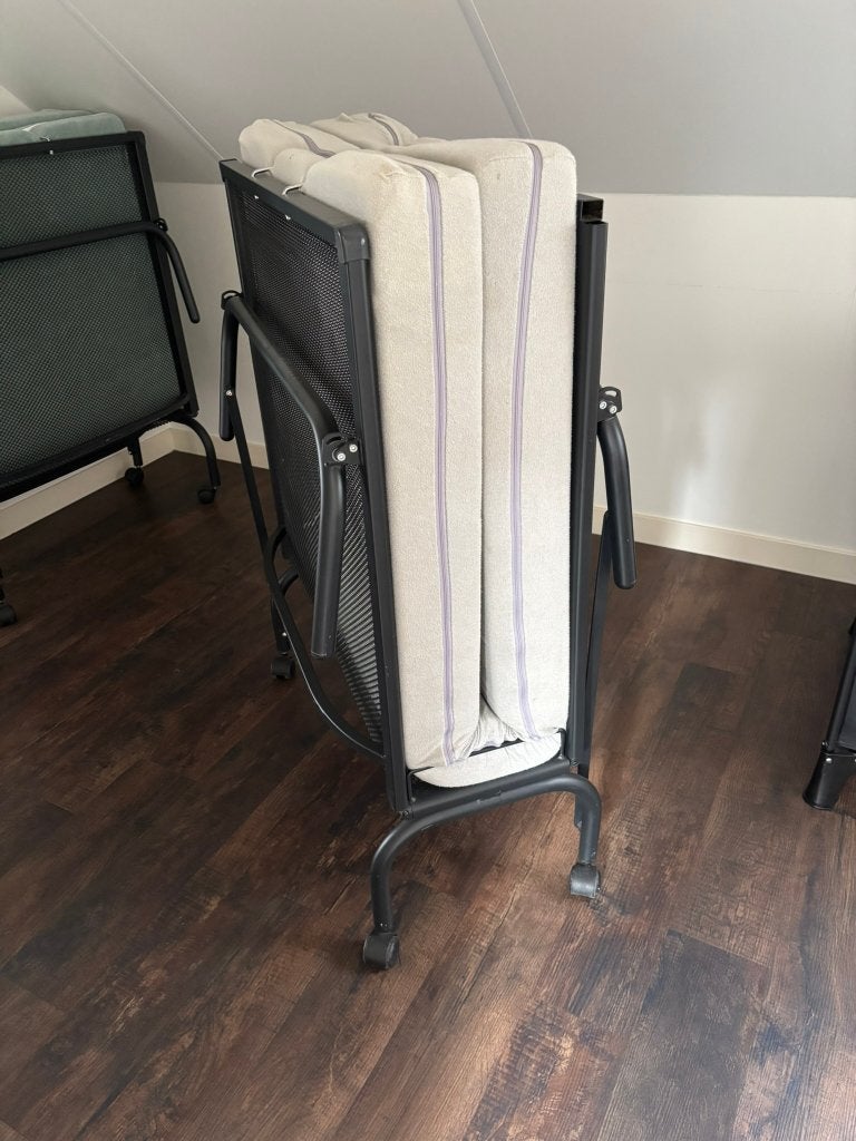 opklapbedden, Huis en Inrichting, Slaapkamer | Bedden, Ophalen, Gebruikt, 90 cm, Eenpersoons