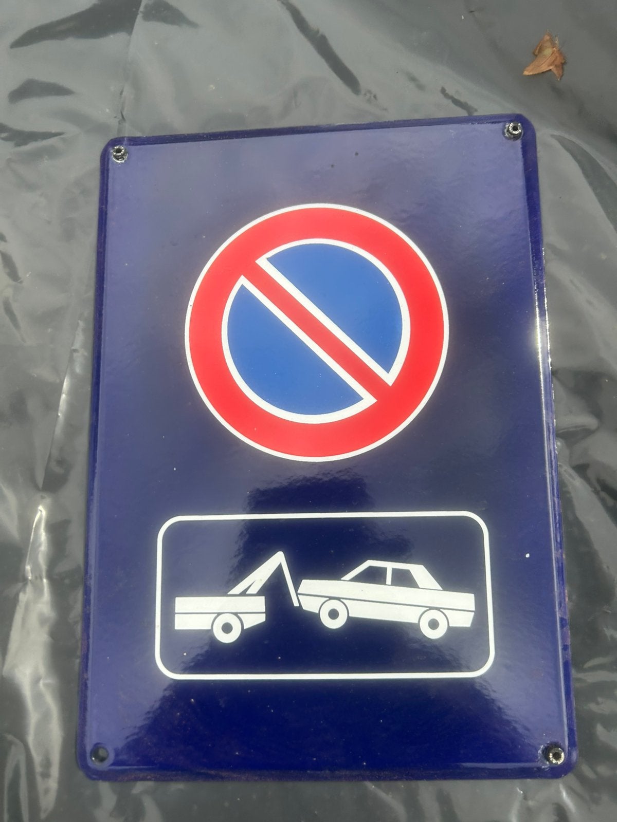 Mooi emaile bord, Ophalen of Verzenden