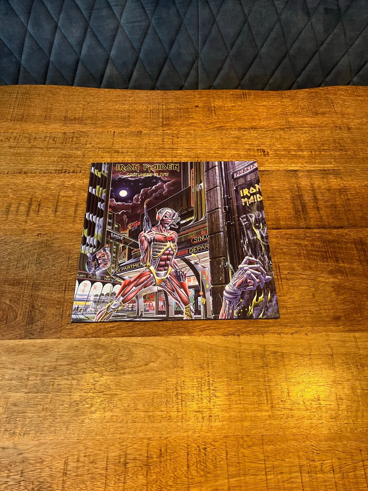 LP Iron Maiden - Somewhere in Time (Heruitgave), Ophalen of Verzenden, Zo goed als nieuw, Heavy metal