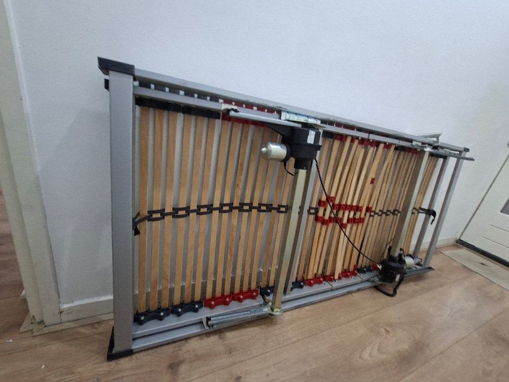 Electrische lattenbodem, Ophalen, 90 cm, Eenpersoons, Zo goed als nieuw